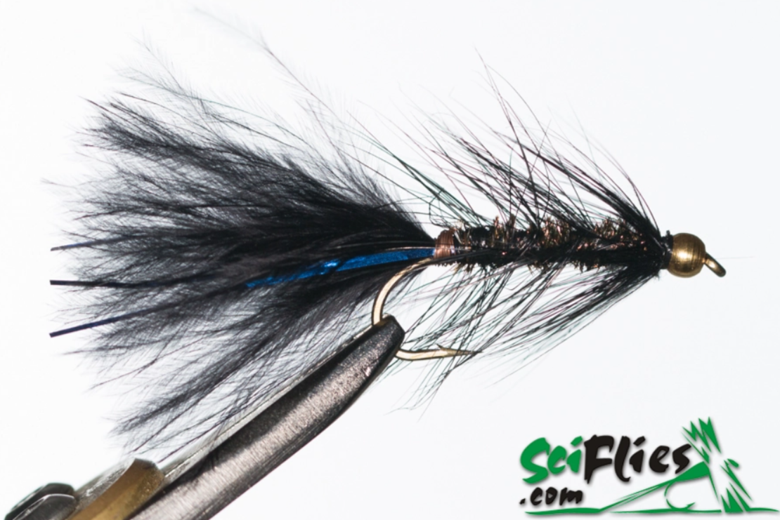 Woolly Bugger Black (Gold Bead)