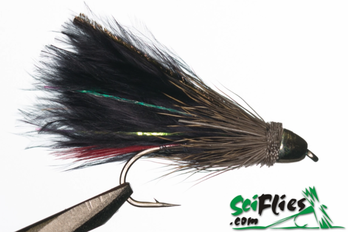 Marabou Muddler Black (Gold Cone)